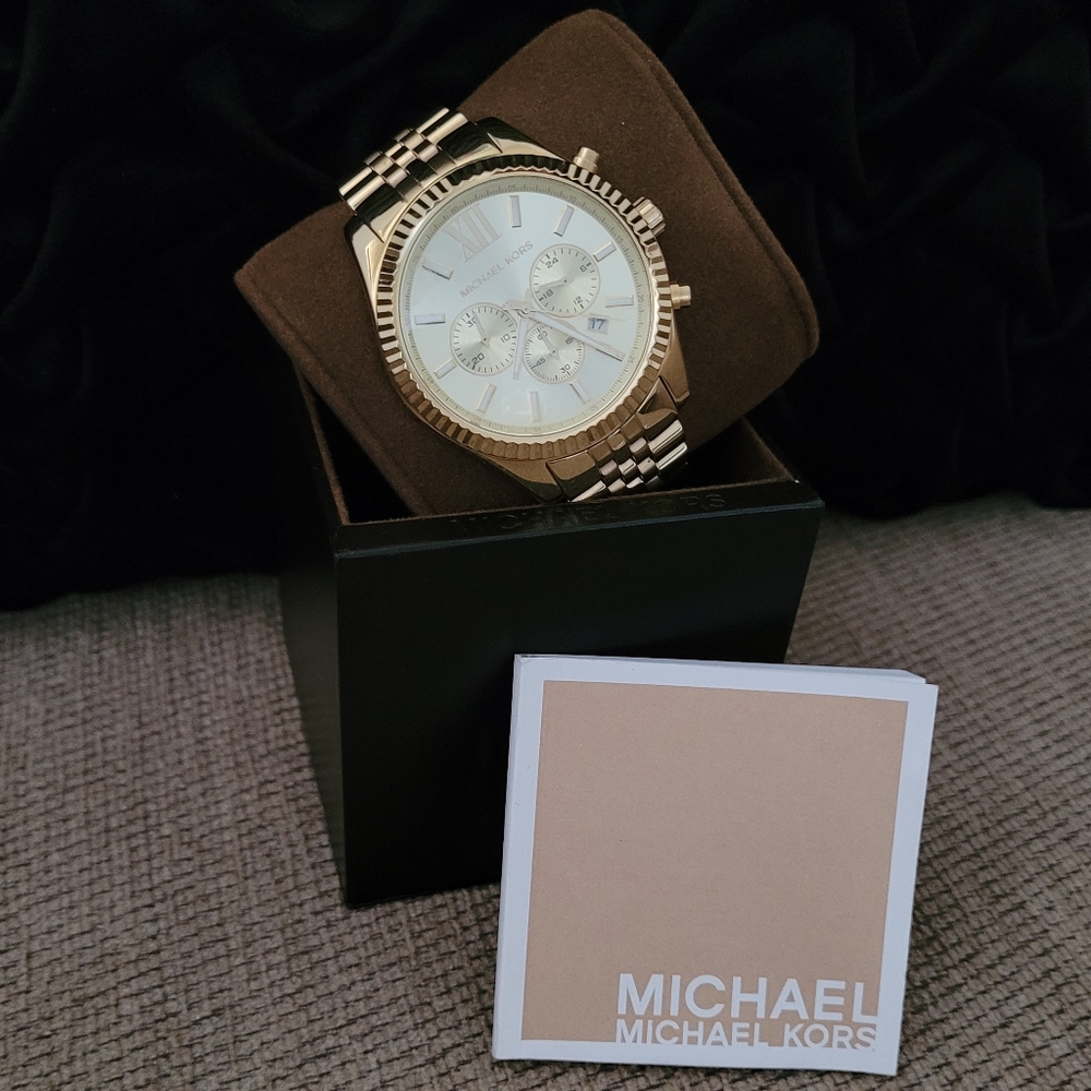 MICHAEL KORS MEN'S GOLD PLATED WATCH